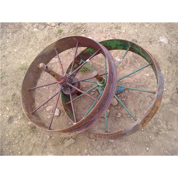 2 Steel Wheels - 32" dia