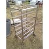 Image 2 : Tray Shelving Rack on Wheels - 27x 19 1/2 x48"h