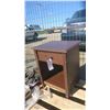 Image 1 : Brown Wood Grain Night Stand - 20x17x24H"