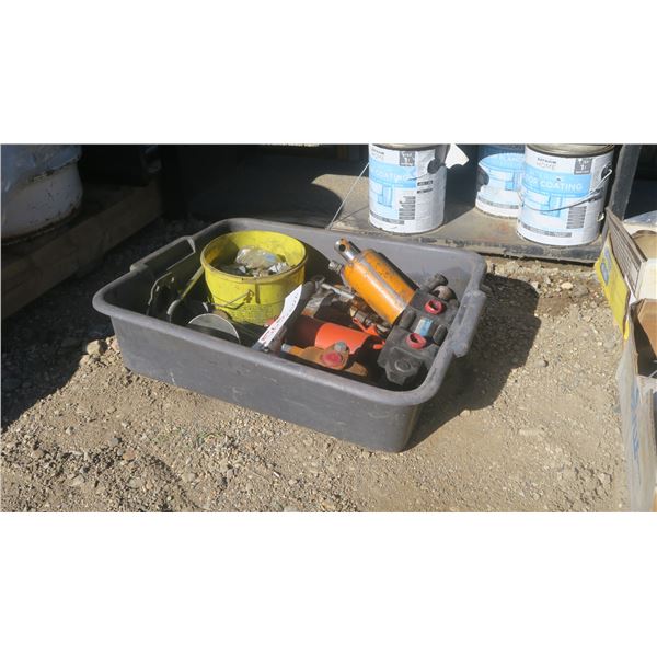 Oil Pan w/ Lot of Hydraulic Parts/pieces