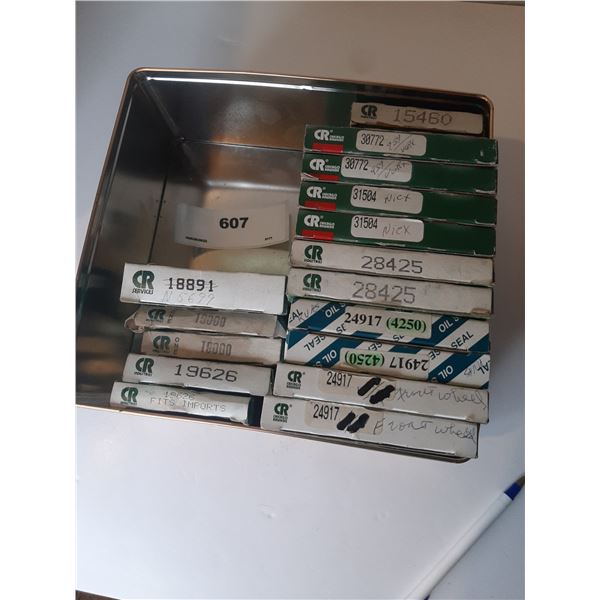 Tin Of Misc Chicago Rawhide Seals