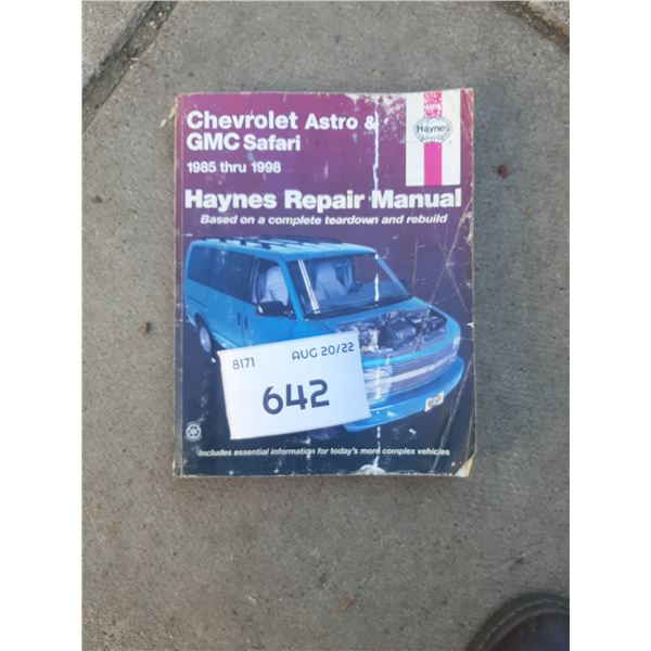 Chev Astro 85-98 Repair Manual