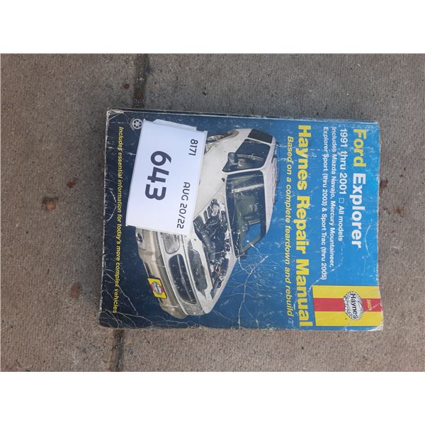 91-01 Ford Explorer Repair Manual