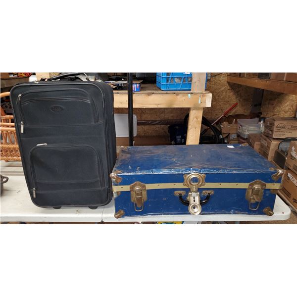 tin luggage & fabric luggage (missing zipper pulls)