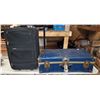 Image 1 : tin luggage & fabric luggage (missing zipper pulls)