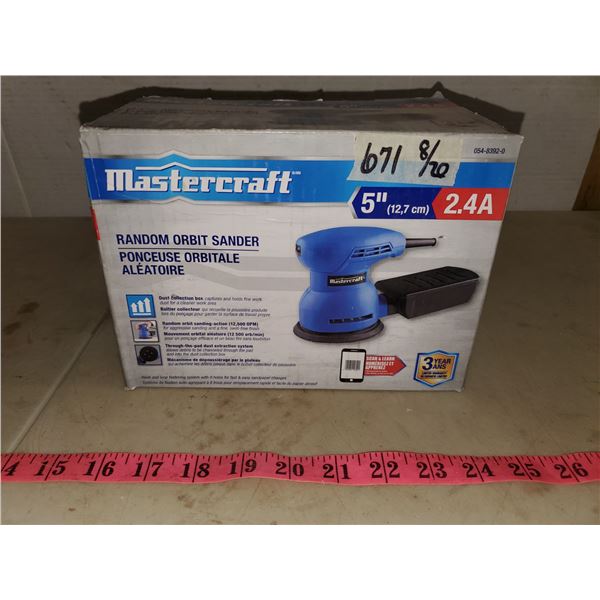 Mastercraft 2.4A 5" random orbit sander BNIB 054-8392-0