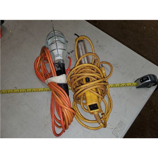 2 shop trouble lights w/ cords (working)