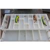 Image 2 : 2 Large tackle boxes with misc hooks & other tackle inside.