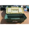 Image 3 : 3 small tackle boxes with one has hooks & other tackle inside.
