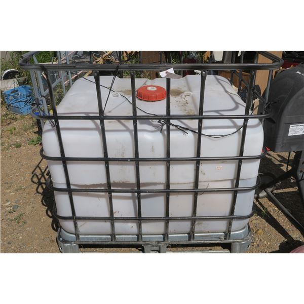 1 cut in half tote non-potable , has door on one side.