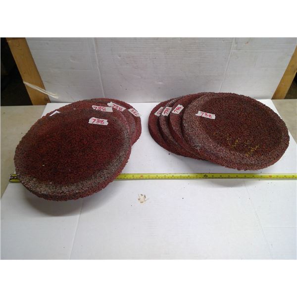 8 Red Rubber-like Stepping Stones