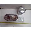Image 2 : Lot of Misc. Items - Dog Dish, Coffee Pot, and Glass Bowl