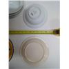 Image 3 : Blue and Yellow Plate Set and White Bowls