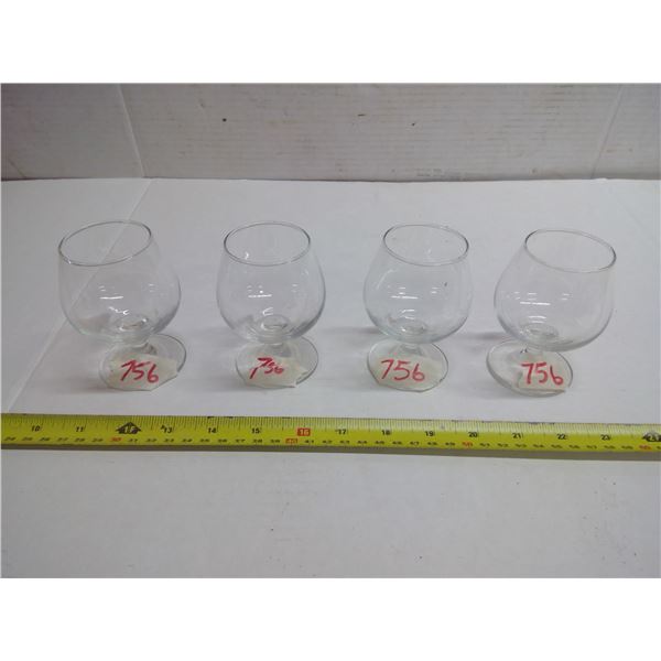4 Brandy Glasses