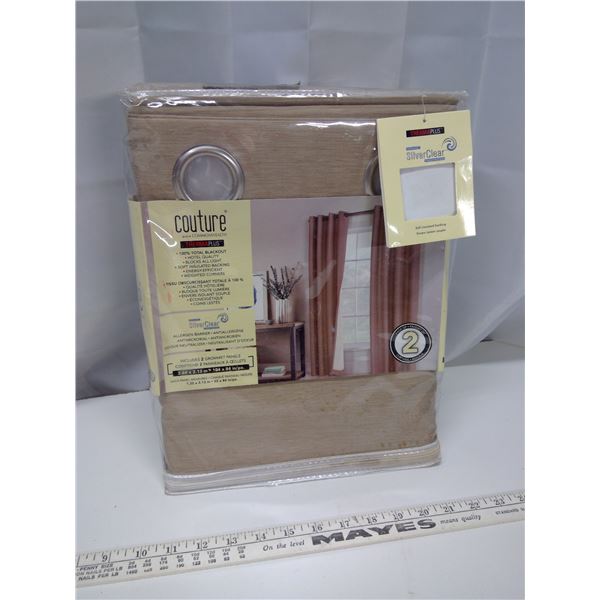 2 Curtain Panels 52"x84" New