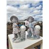 Image 1 : (2) Pearl Yard Ornaments (Girl & Boy)