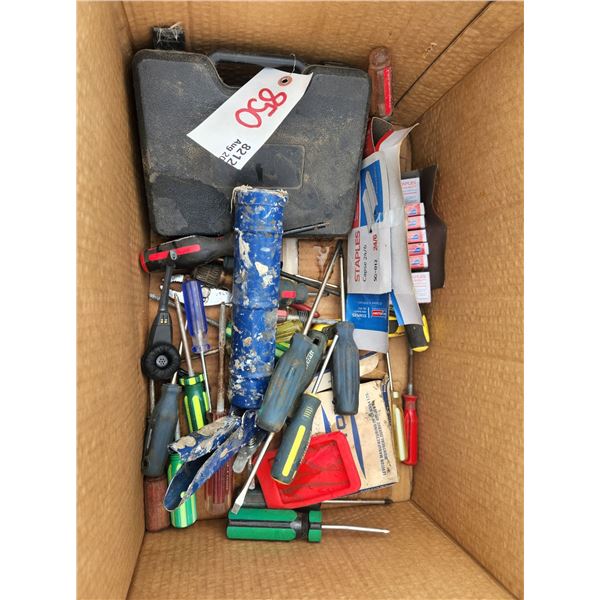 Box of Screwdrivers & Misc. Tools