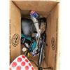 Image 4 : Misc. Box - 2 Reading Lamps, Bike Seat, Curling Iron