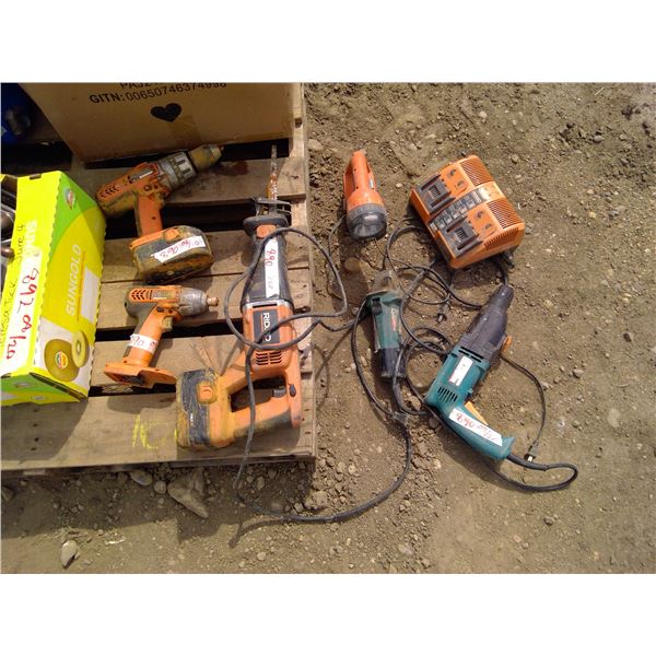 Lot of Electric Tools (Untested) - Reciprocating Saw, Drills, Edge Grinder