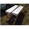 Image 1 : 2x Metal Tables/ Benches - 56"x14 1/2"x20"h