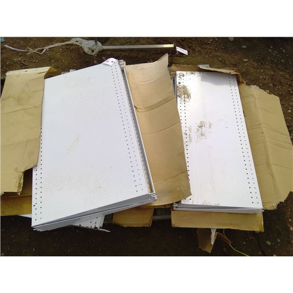 4 Boxes of Metal Shelving (2 Shelves per Box) (2 Boxes) 36"x15 1/2" and (2 Boxes) 36"x21 1/2"