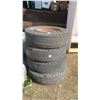Image 1 : 4 Used Trailer Tires - 8.145 12Ply