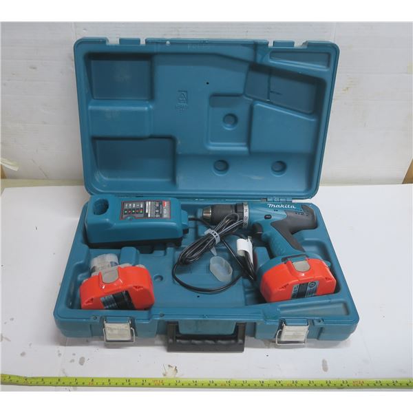 Mikita Battery Pack Drill, 2 Batteries, Works