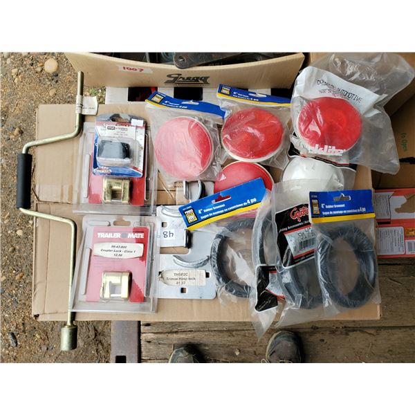 lot of trailer locks, lights, grommets