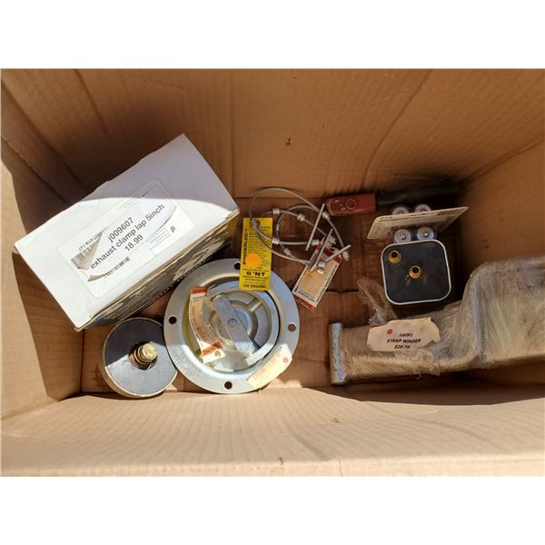exhuast clamp, batteries, strap winder, etc