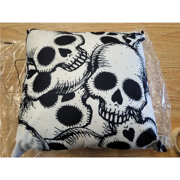 White Skulls Pillow, New