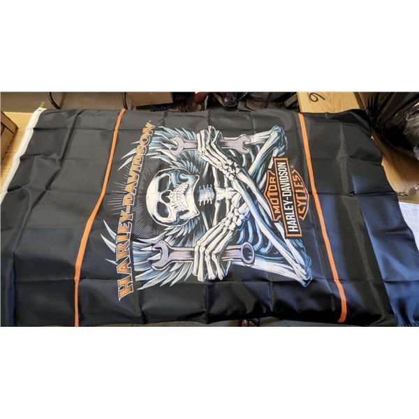 Harley Davidson Flag "Skeleton Angel" New