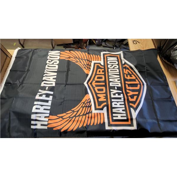 Harley Davidson Flag "Logo Wings" New