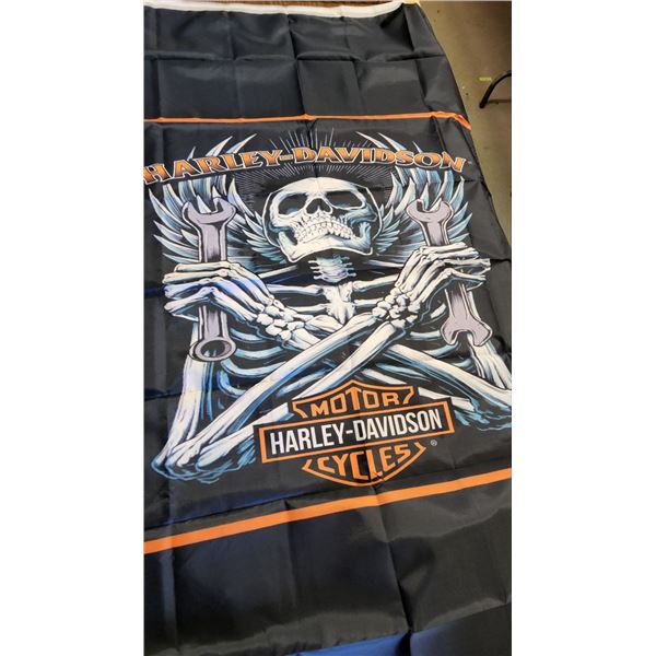 Harley Davidson Flag "Skeleton Angel" New
