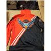 Image 3 : New Harley Davidson Sweater, Orange/Black Eagle, Says Mens M (More like Mens Xsmall or Kids L)
