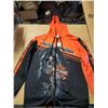 Image 1 : New Harley Davidson Sweater, Orange/Black Skull, Says Mens M (More like Mens Xsmall or Kids L)