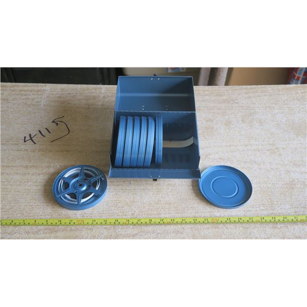 8mm Film Reel, Storage Case & Empty Reels
