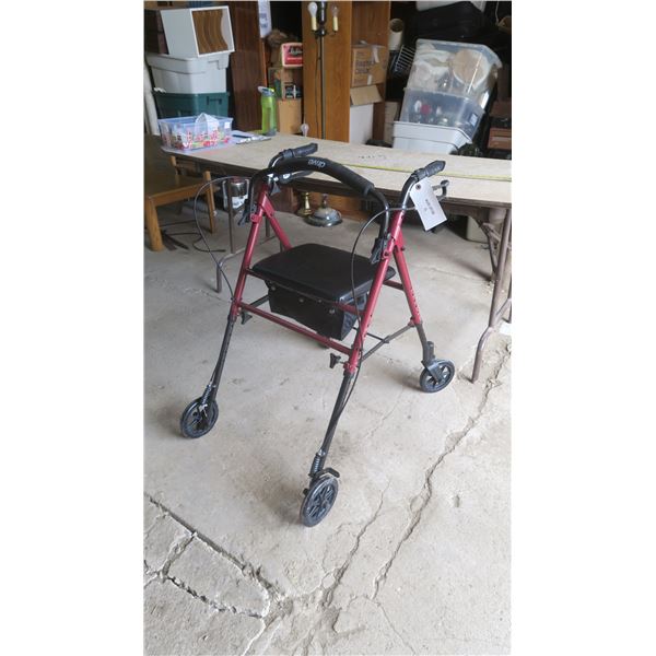 Fold out Walker w/ Wheels & Seat