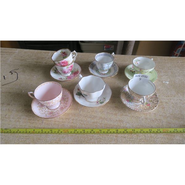 6 Teacups & Saucers