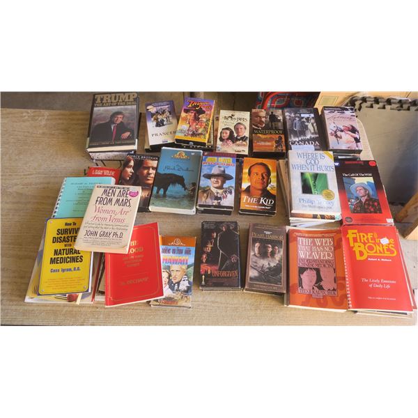 Lot of Classic VHS Movies & Books