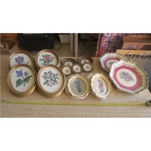 Lot of Framed Stitching/Needle Point