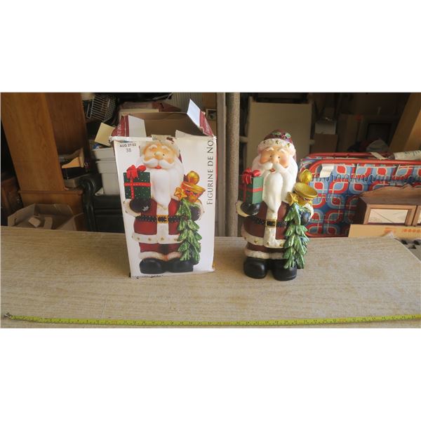 Christmas Santa Figurine - 20" Tall Plaster