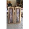 Image 1 : Set of 2 Framed Flower Paintings - 15x42"