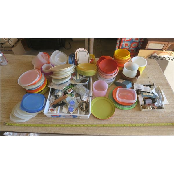 Huge Lot of Tupperware & Kitchenware, Baking Sheets