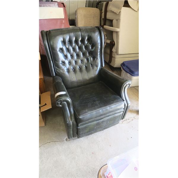 Green Leather Rocking Chair