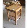 Image 1 : Wooden Shelf on Wheels - 17x19x25H"