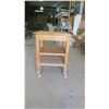 Image 4 : Wooden Shelf on Wheels - 17x19x25H"