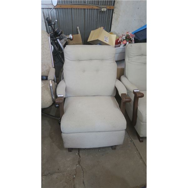 White Rocking arm Chair