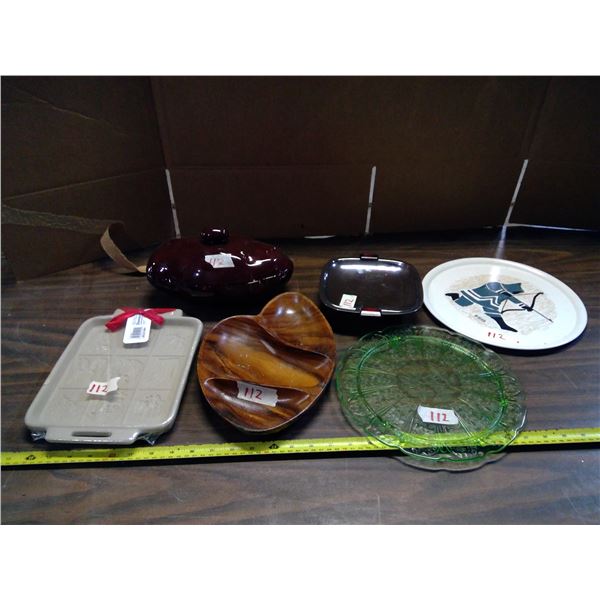 Lot of 6 Assorted Serving Trays