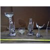Image 1 : 4 Pieces of Misc. Glass/Stainless Steel Décor