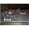 Image 1 : Lot of Misc. Items - Glassware, Candle Sticks, and Win Charms, etc.